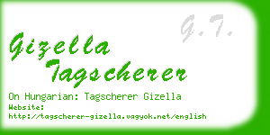 gizella tagscherer business card